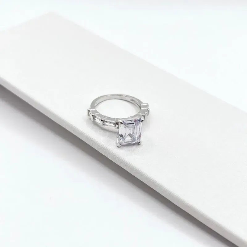 ANEL PRATA925 SOLITÁRIO RETÂNGULO ANEL PRATA925 SOLITÁRIO RETÂNGULO