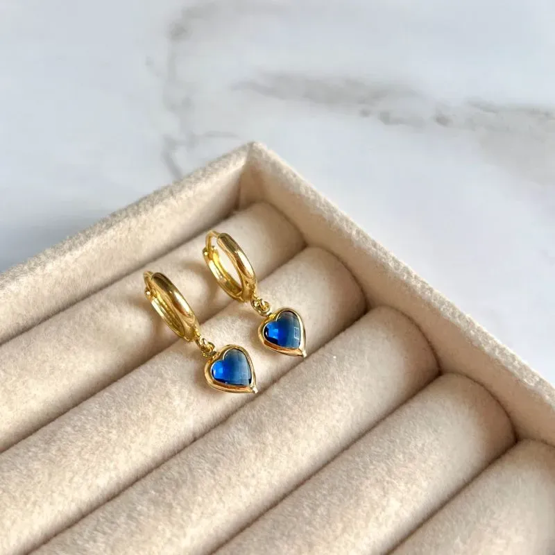 BRINCO ARGOLA CORAÇÃO AZUL BRINCO ARGOLA CORAÇÃO AZUL