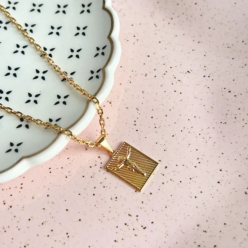 COLAR CARTIER INFANTIL COM PINGENTE DE PLACA 45CM COLAR CARTIER INFANTIL COM PINGENTE DE PLACA 45CM