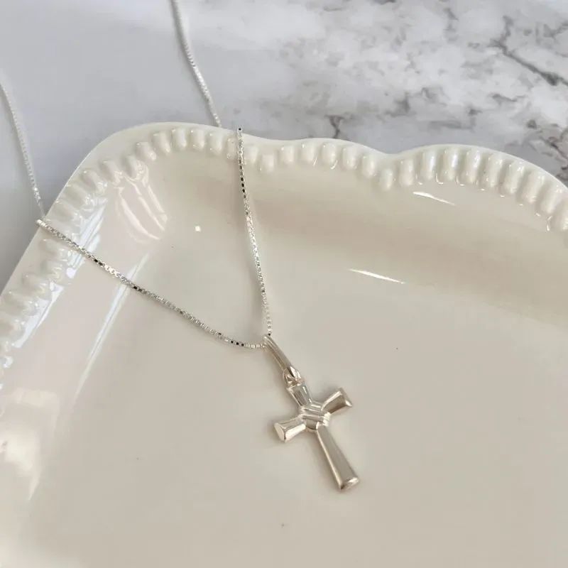 COLAR PINGENTE PRATA925 CRUZ AMARRADA - 70CM COLAR PINGENTE PRATA925 CRUZ AMARRADA - 70CM