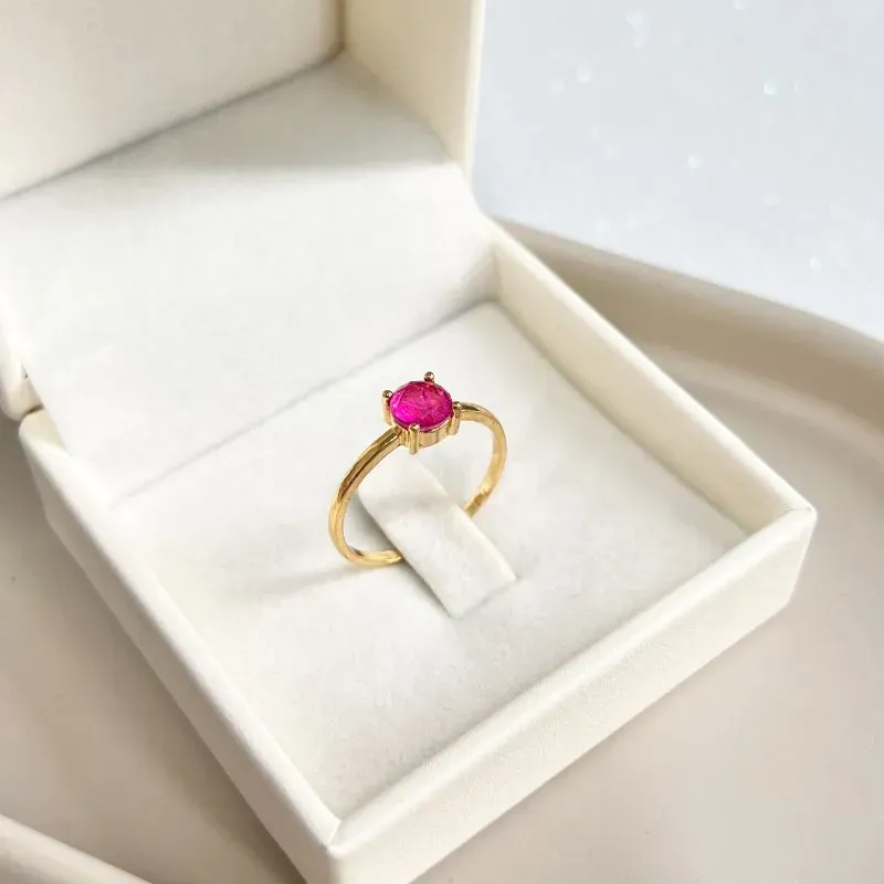 ANEL PEDRA REDONDA PINK FUSION ANEL PEDRA REDONDA PINK FUSION