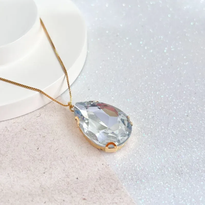 COLAR GOTA CRISTAL CHATON COLAR GOTA CRISTAL CHATON