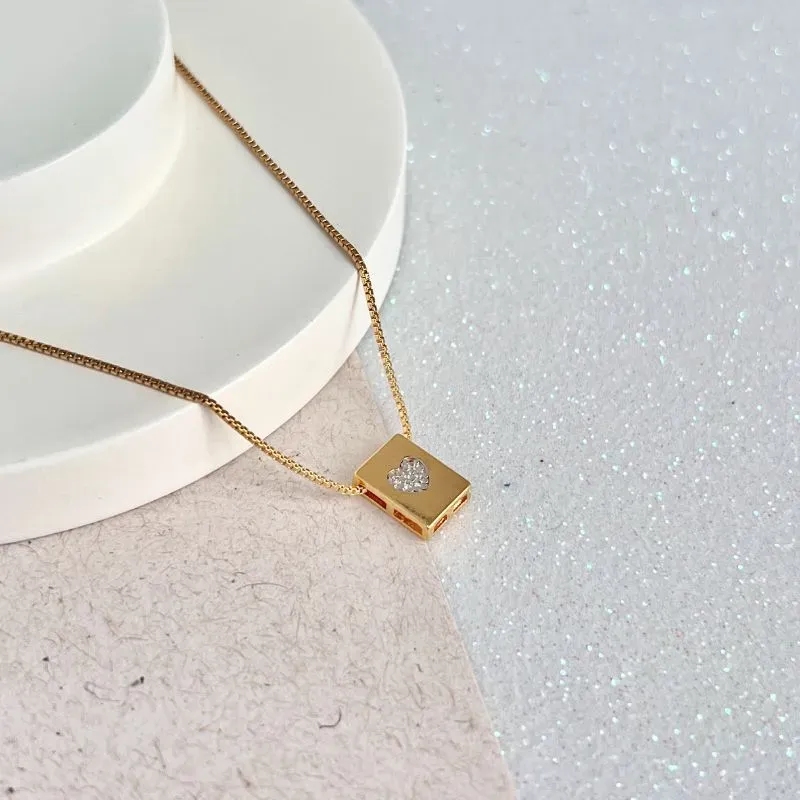 COLAR PLACA  CORAÇÃO CRAVEJADO COLAR PLACA  CORAÇÃO CRAVEJADO