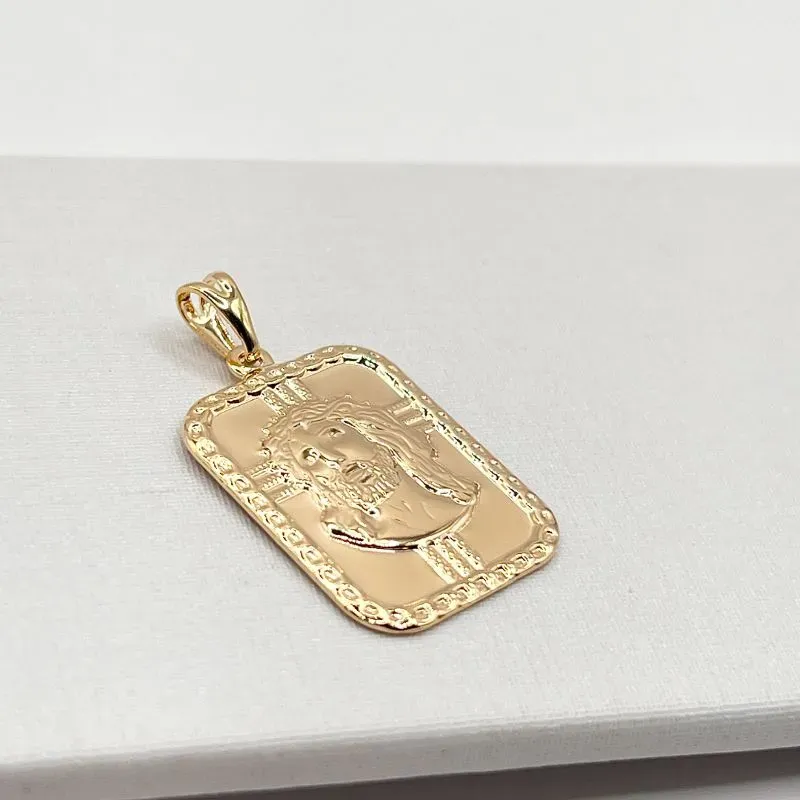 PINGENTE MEDALHA QUADRADA ROSTO JESUS CRISTO PINGENTE MEDALHA QUADRADA ROSTO JESUS CRISTO