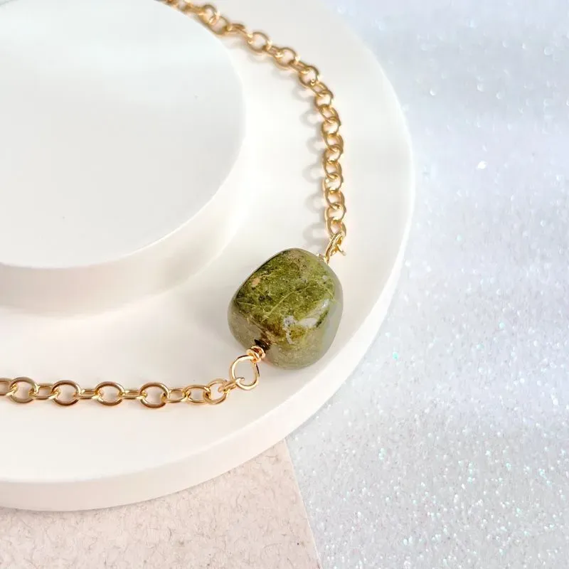 PULSEIRA COM 1 PEDRAS NATURAL - JADE NEFRITA PULSEIRA COM 1 PEDRAS NATURAL - JADE NEFRITA