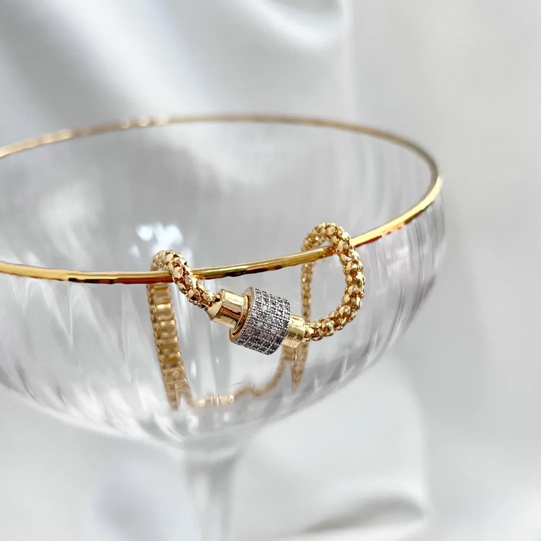 PULSEIRA ELO PIPOCA COM FECHO DE ROSCA