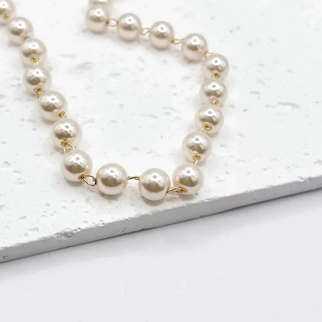 COLAR CHOKER PÉROLAS 8MM