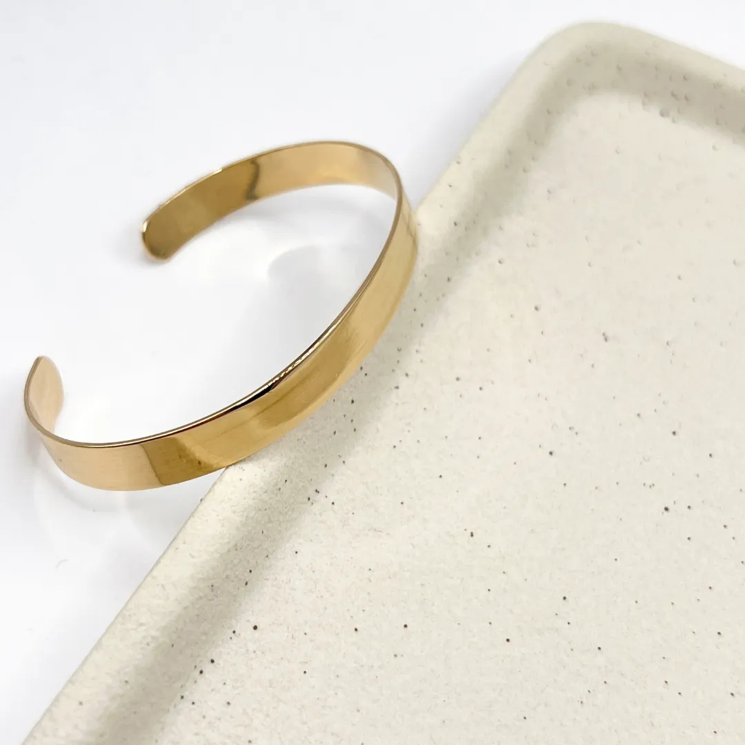 BRACELETE ABERTO  LARGO 6,1MM LISO