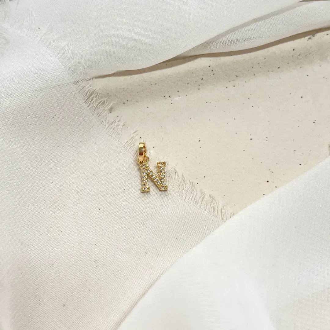 PINGENTE (CHARMS) LETRA 1CM - N