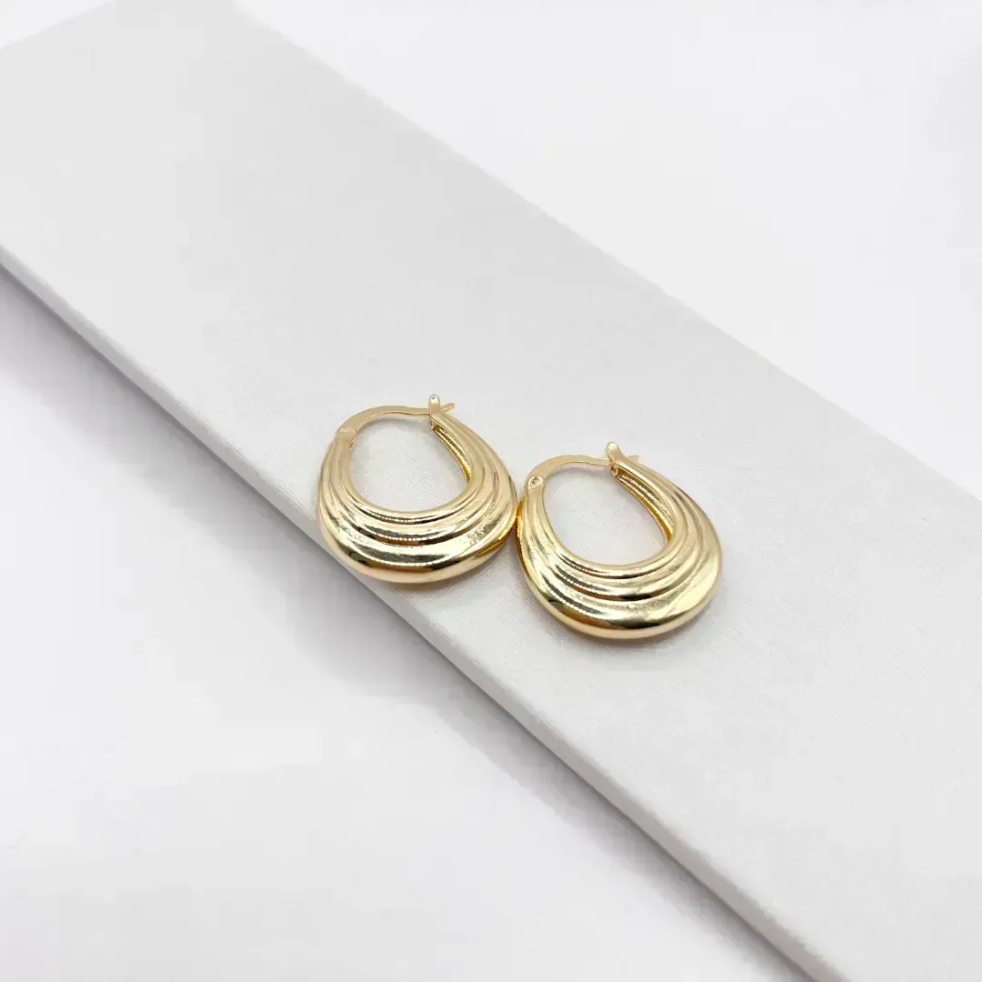 BRINCO ARGOLA FECHO ITALIANO 3 CAMADAS 2,5CM