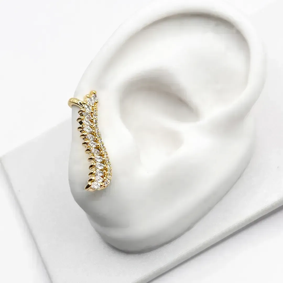 BRINCO EAR CUFF NAVETE CRISTAL