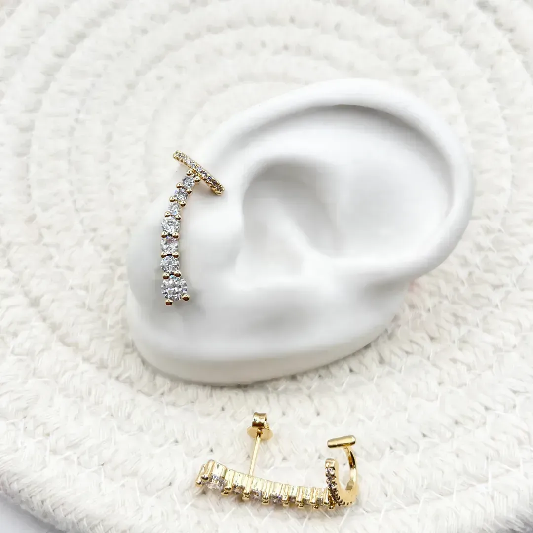 BRINCO EAR CUFF ZIRCONIAS