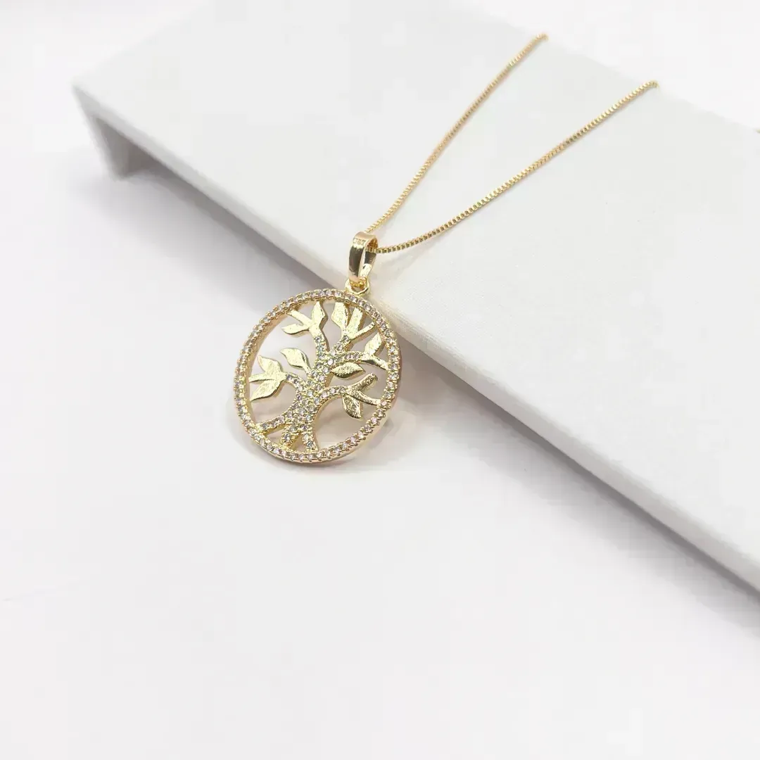 COLAR ÁRVORE DA VIDA MEDALHA 2,5CM