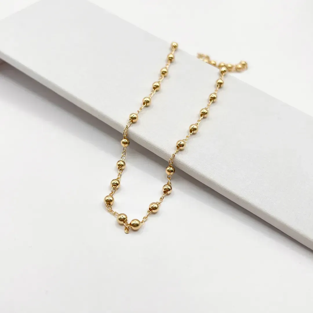 COLAR CHOKER BOLINHAS 40CM
