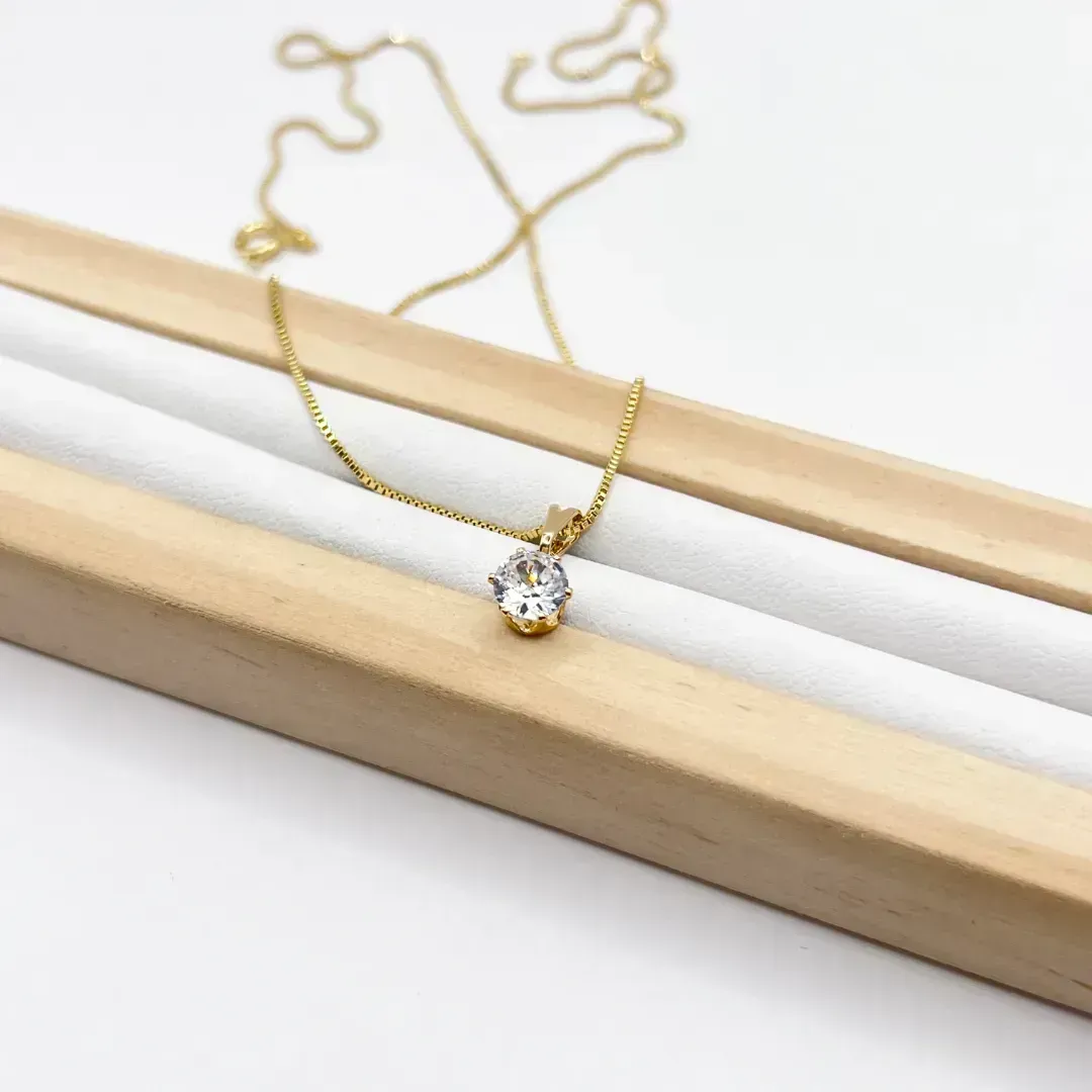 COLAR PONTO DE LUZ COM CONTRA ARGOLA 6MM - VENEZIANA 50CM