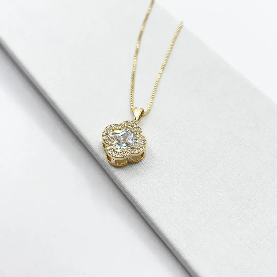COLAR TREVO INSPIRAÇÃO - VAN CLEEF 45CM