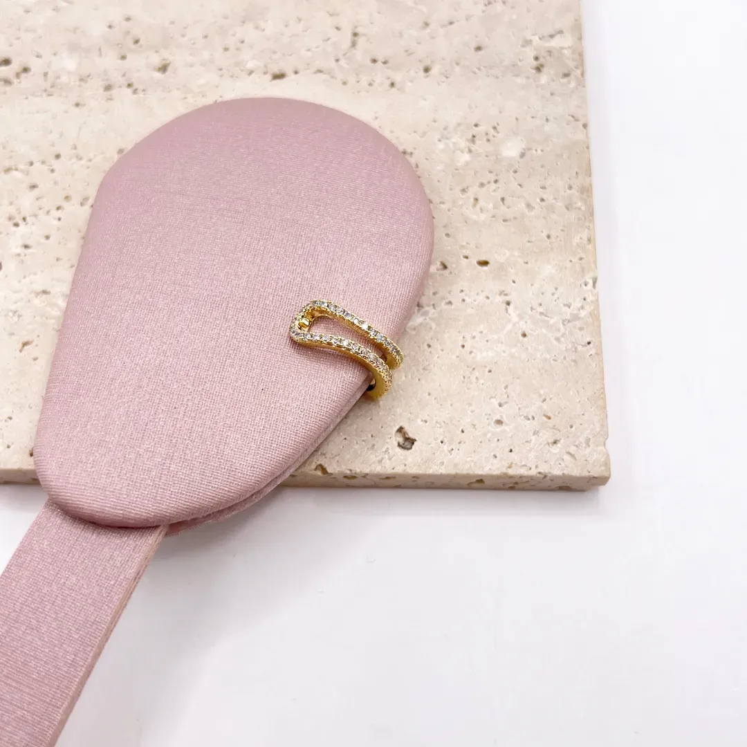 PIERCING FAKE 2 FIOS CRAVEJADOS EM MICROZIRCONIAS