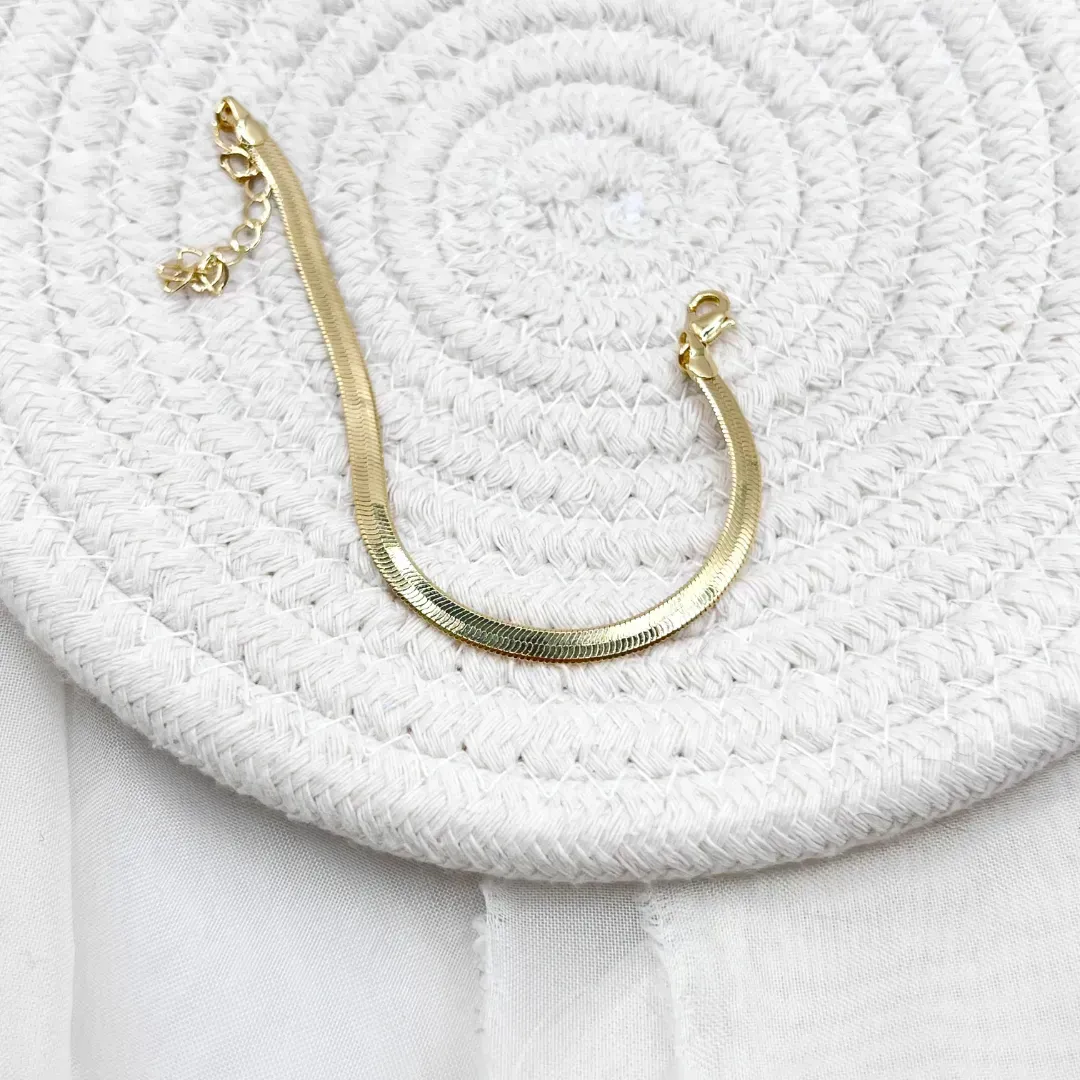 PULSEIRA FITA ITALIANA 4MM COM EXTENSOR