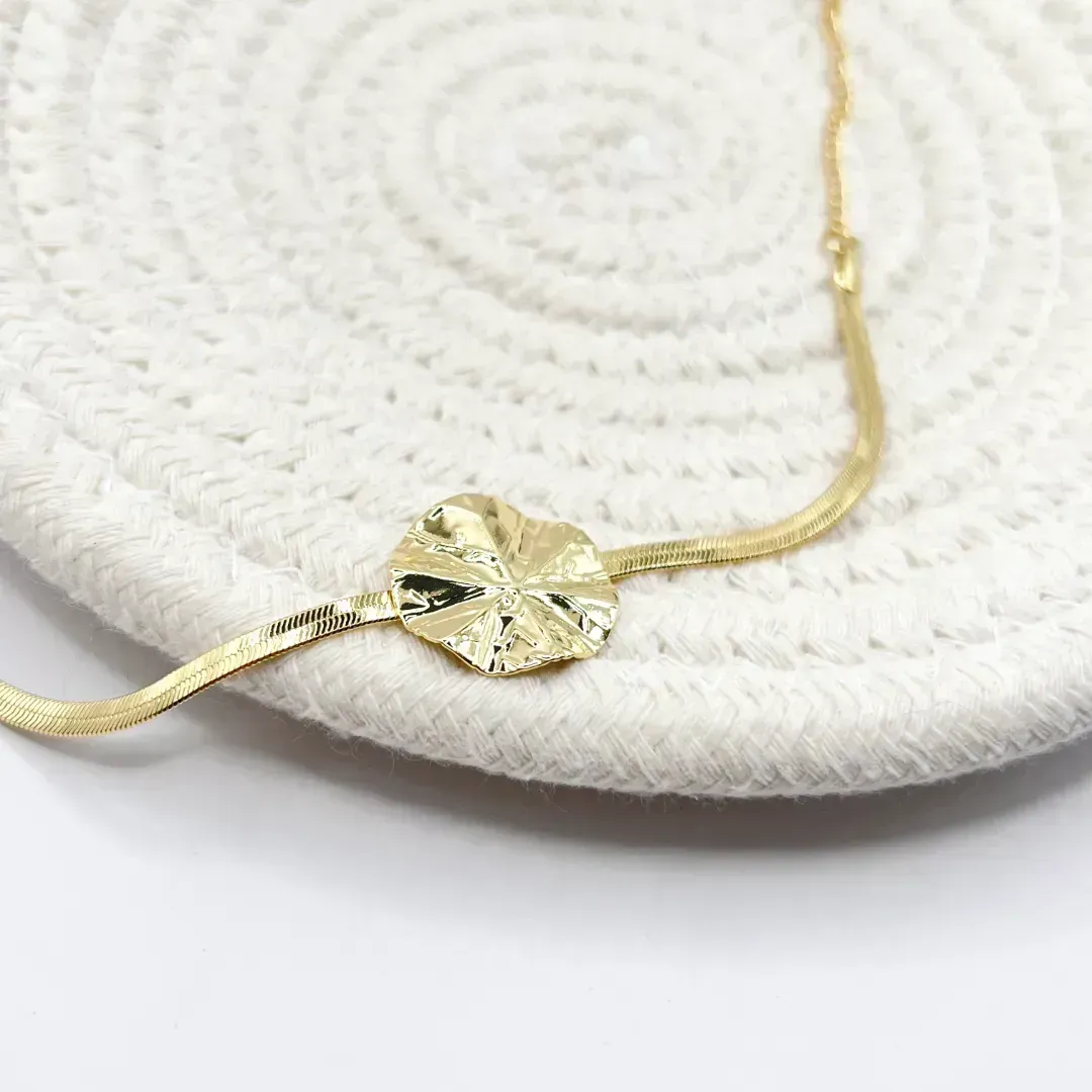 PULSEIRA FITA ITALIANA COM CHAPA REDONDA
