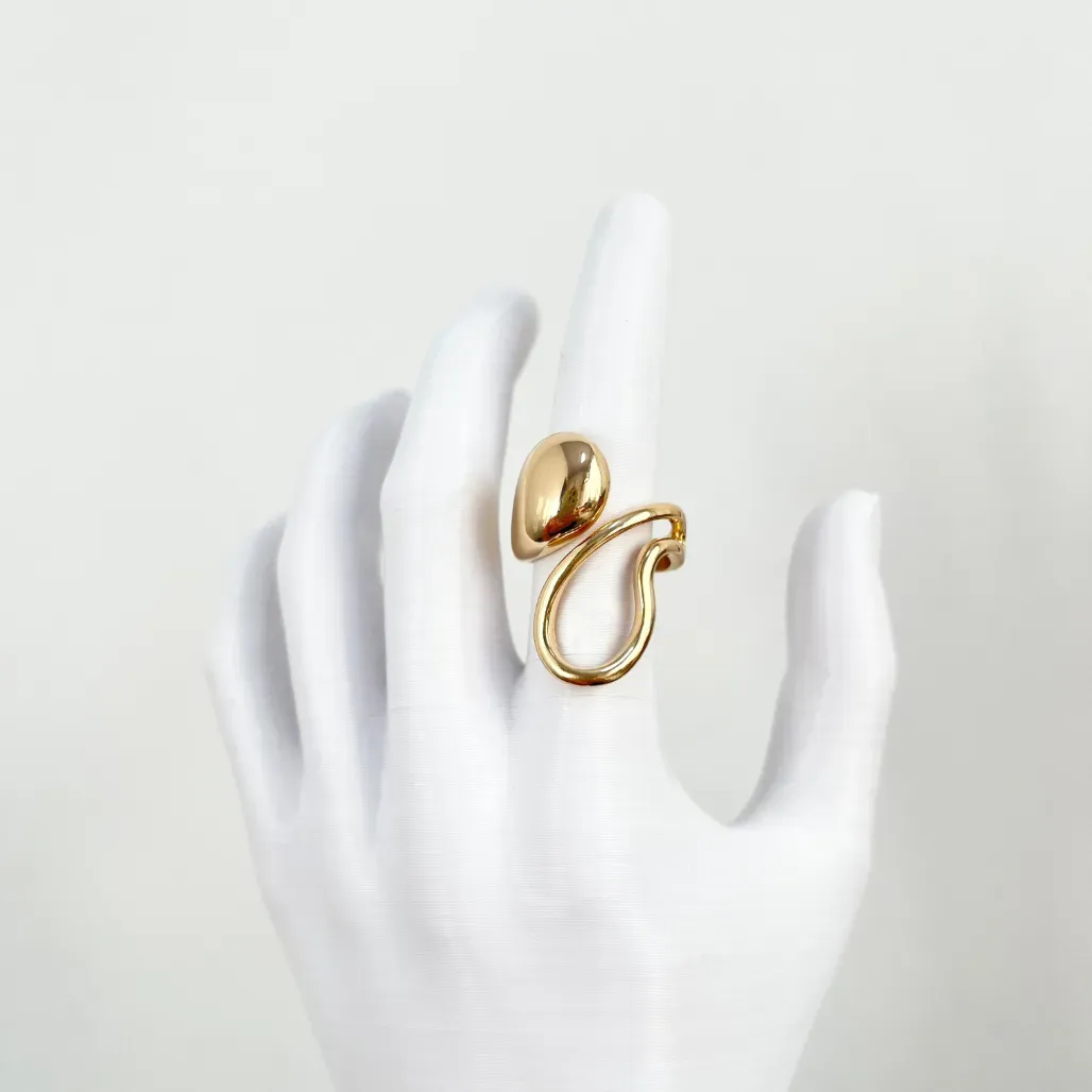 ANEL AJUSTÁVEL GOTA LISA E VAZADA