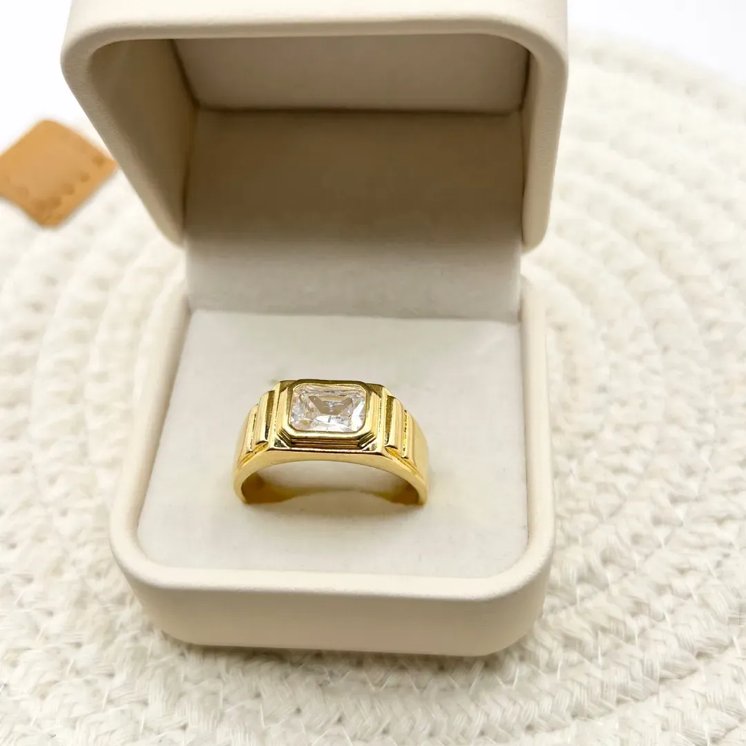 ANEL MASCULINO COM PEDRA CRISTAL