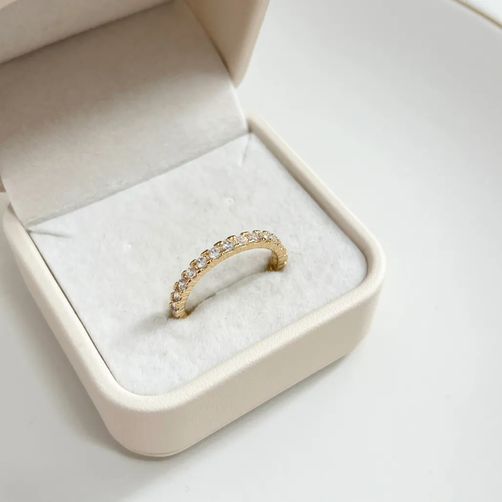 ANEL TODO EM ZIRCONIAS 2MM