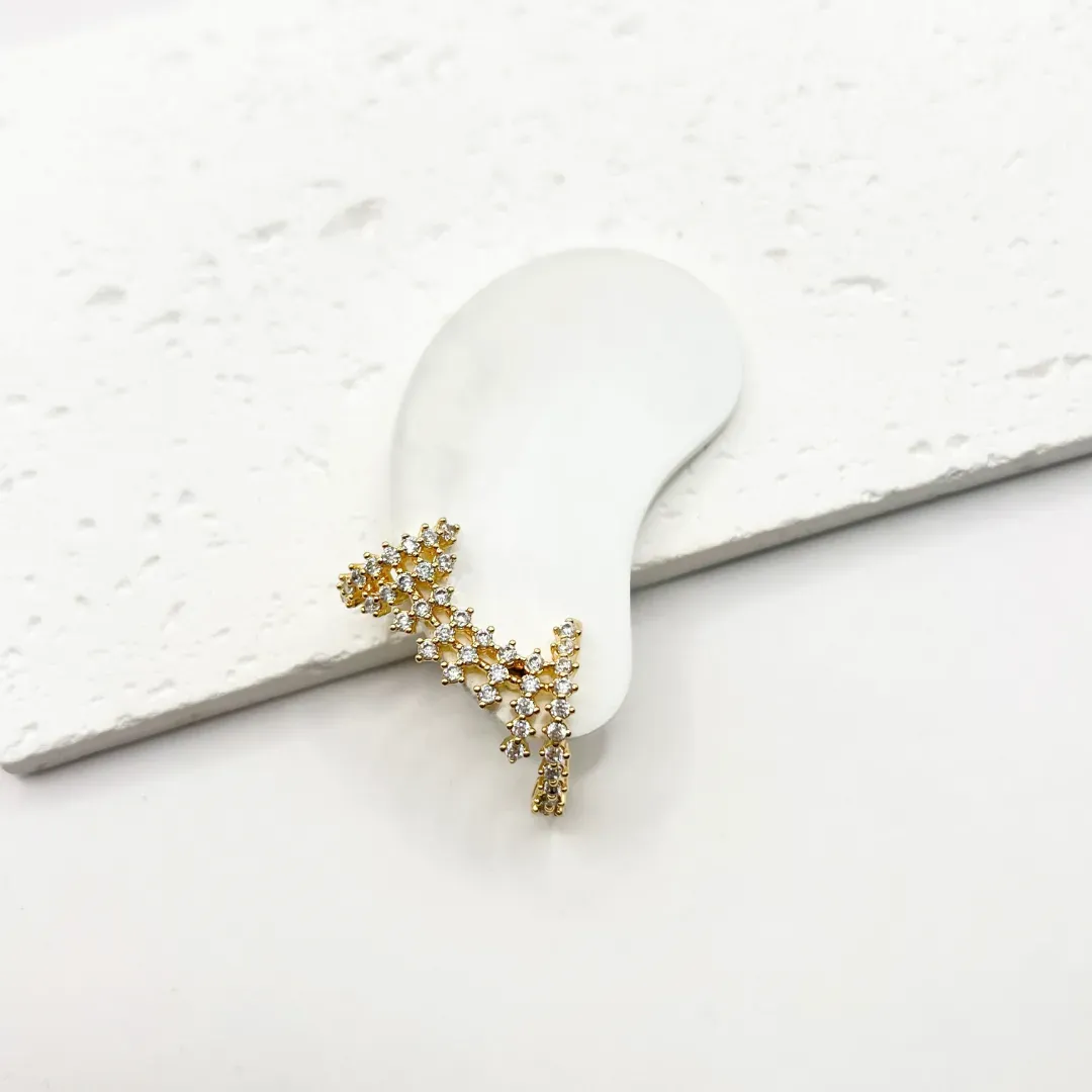 BRINCO EAR CUFF  ZIRCONIAS CRISTAL