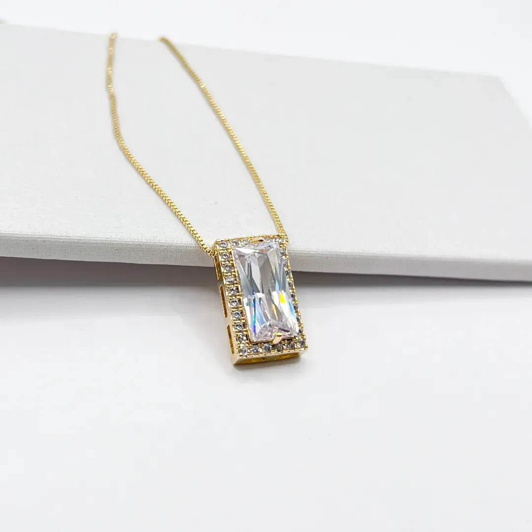 COLAR PRINCESA RETÂNGULAR CRISTAL