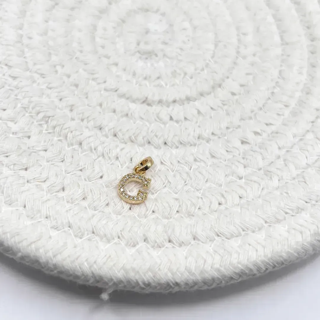 PINGENTE (CHARMS) LETRA 1CM G