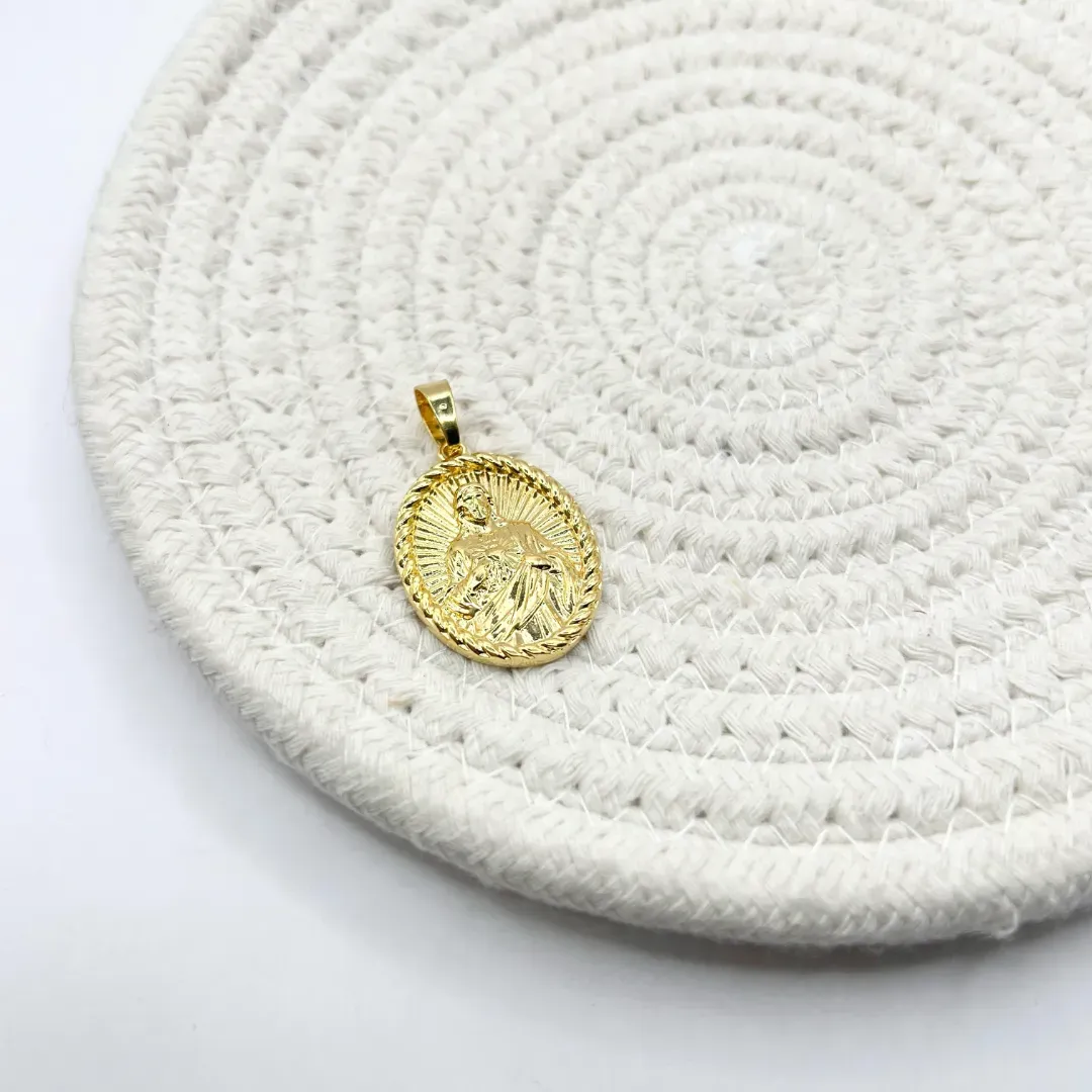 PINGENTE MEDALHA OVAL JESUS CRISTO