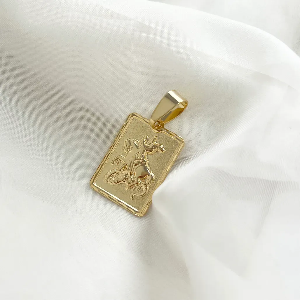 PINGENTE MEDALHA SÃO JORGE 2X2,7