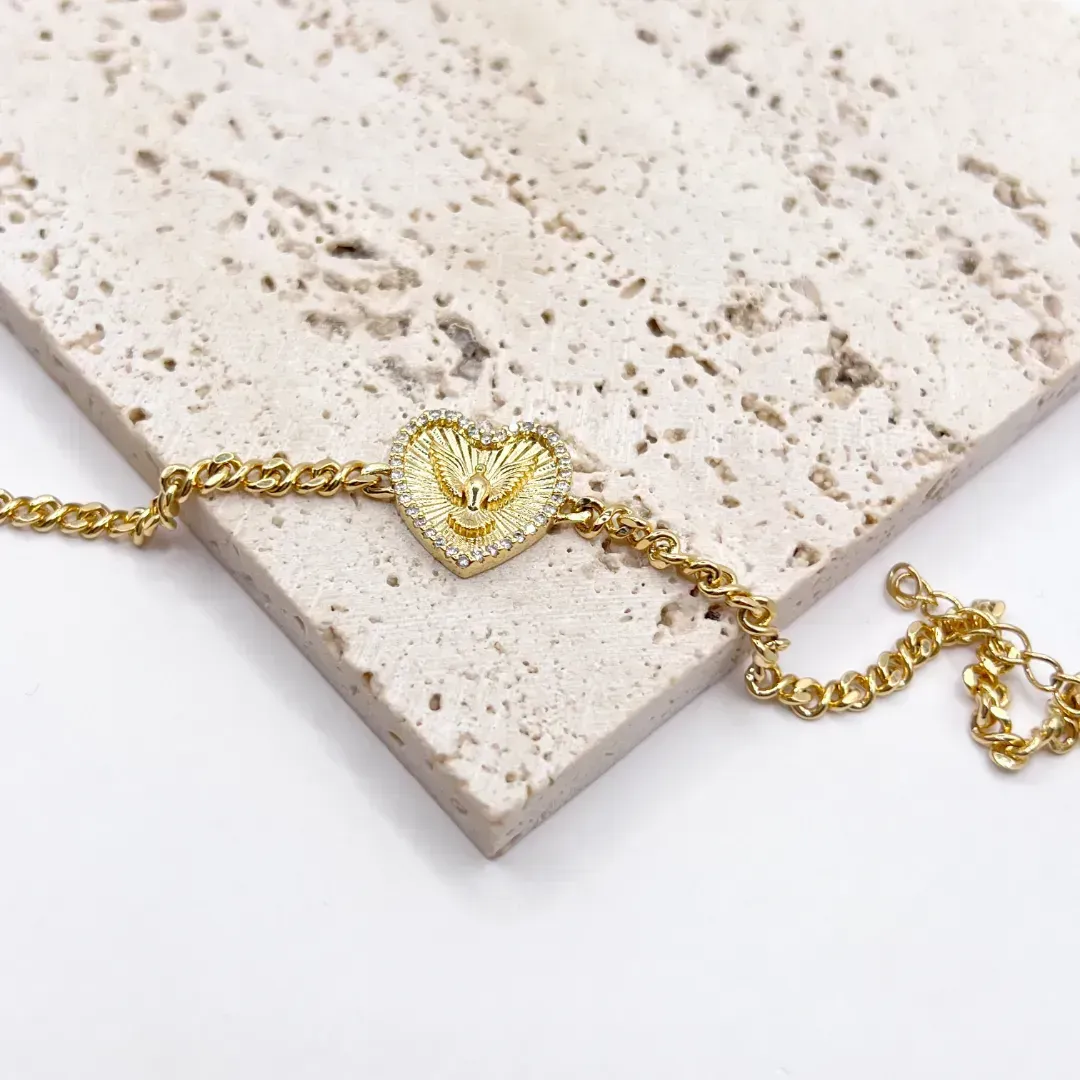 PULSEIRA CORAÇÃO COM DIVINO ESPÍRITO SANTO