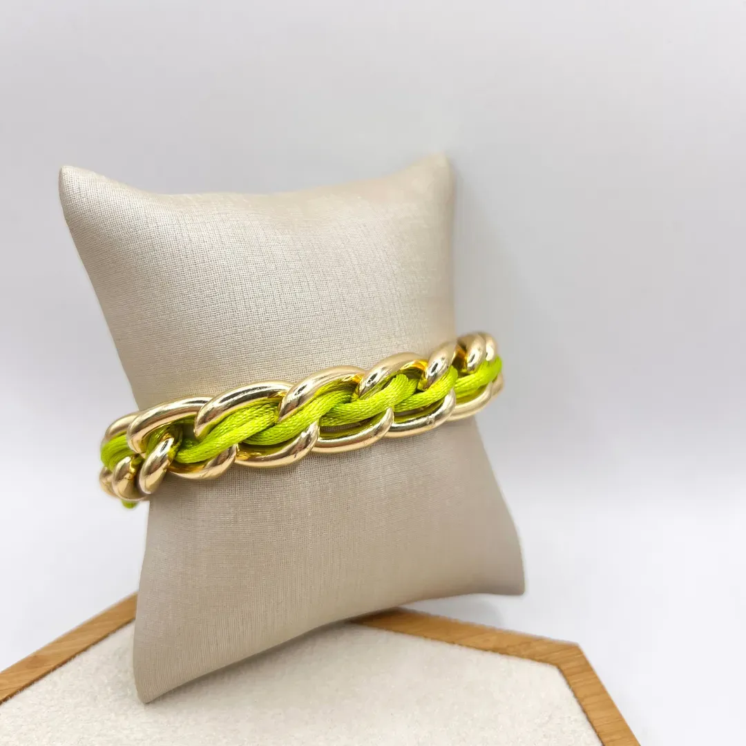 PULSEIRA ELO GRANDE COM FIO DE SEDA