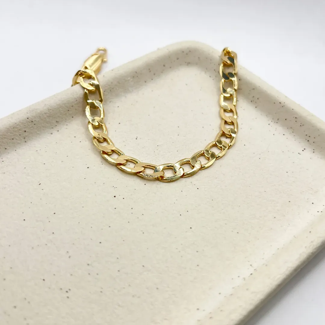 PULSEIRA ELO GRUMET 7MM COM EXTENSOR