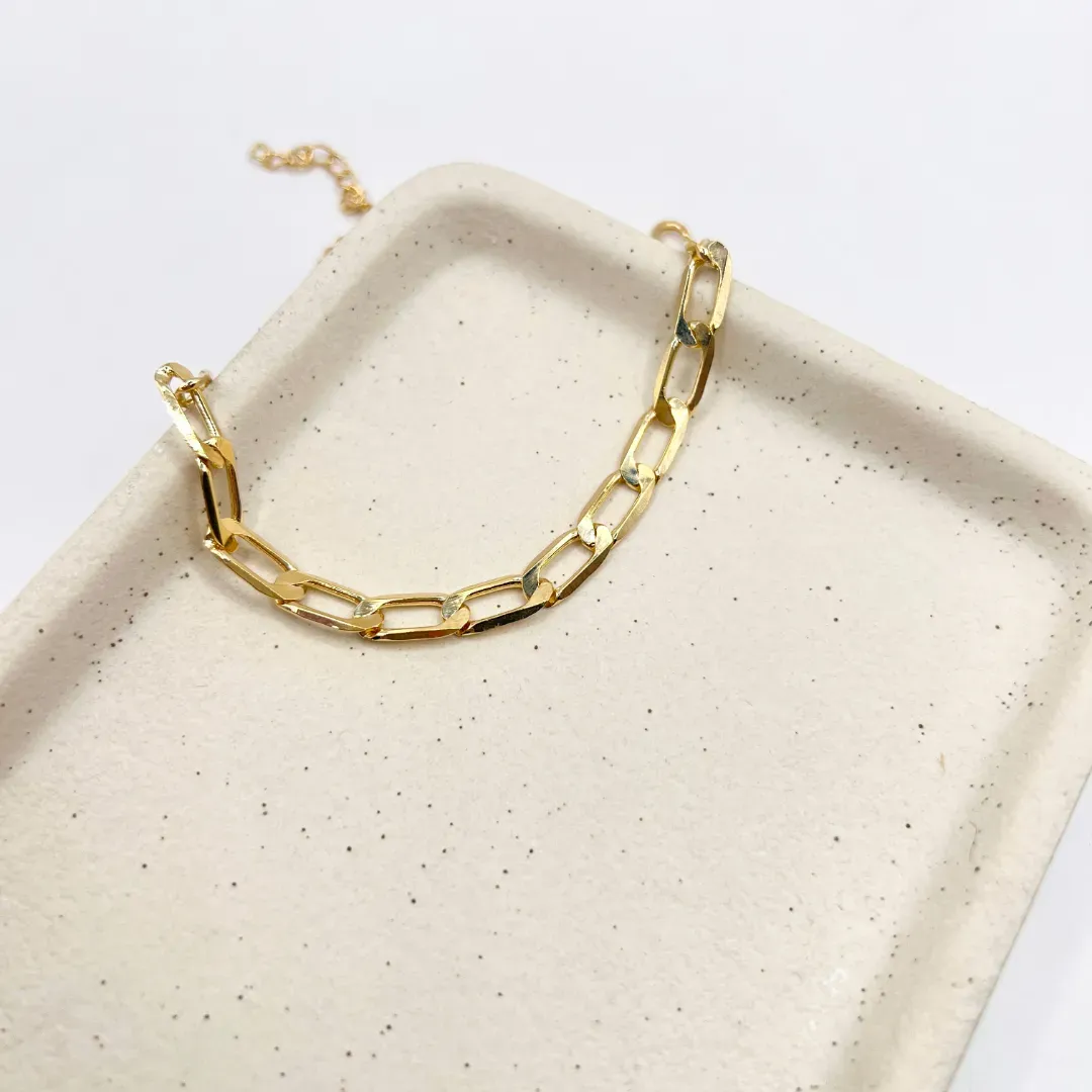 PULSEIRA ELO GRUMET LONGO 6MM COM EXTENSOR