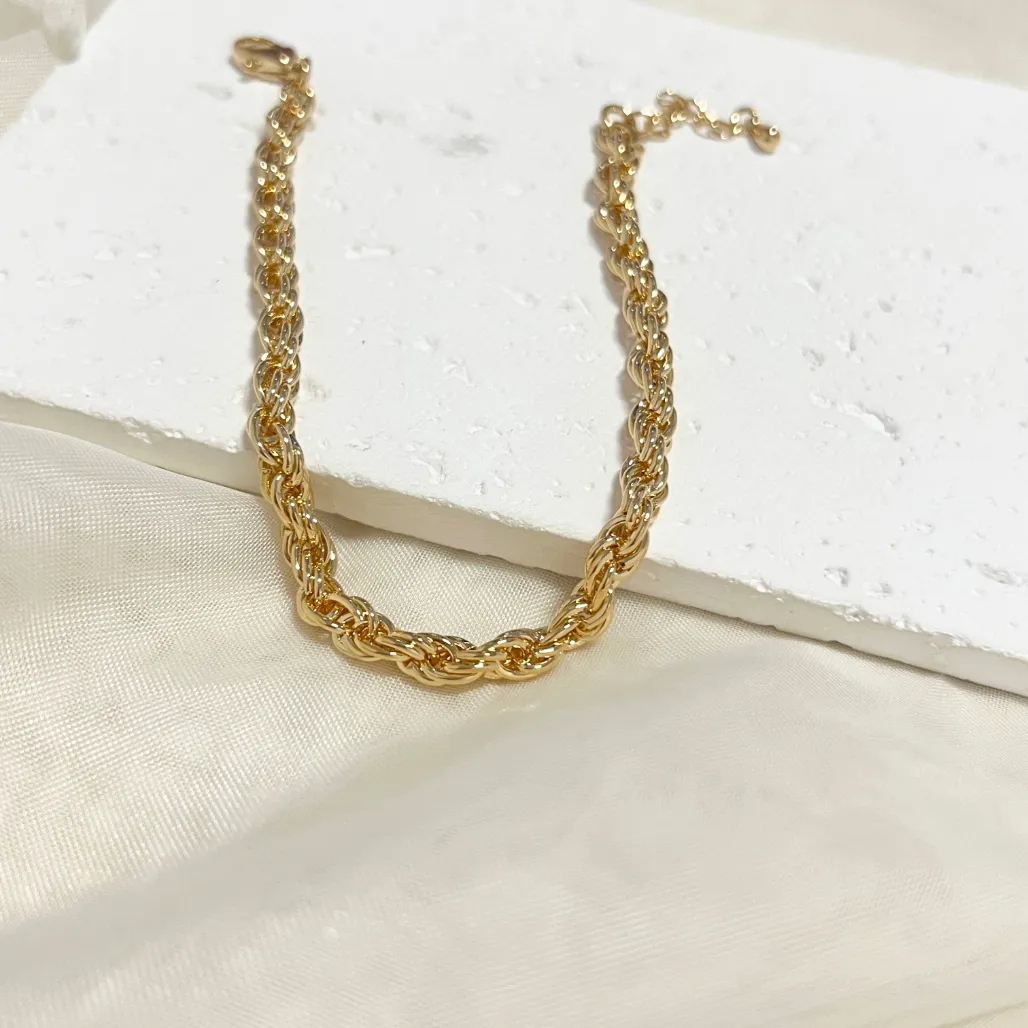 PULSEIRA ELOS ENTRELAÇADOS - ESTILO CORDÃO BAIANO