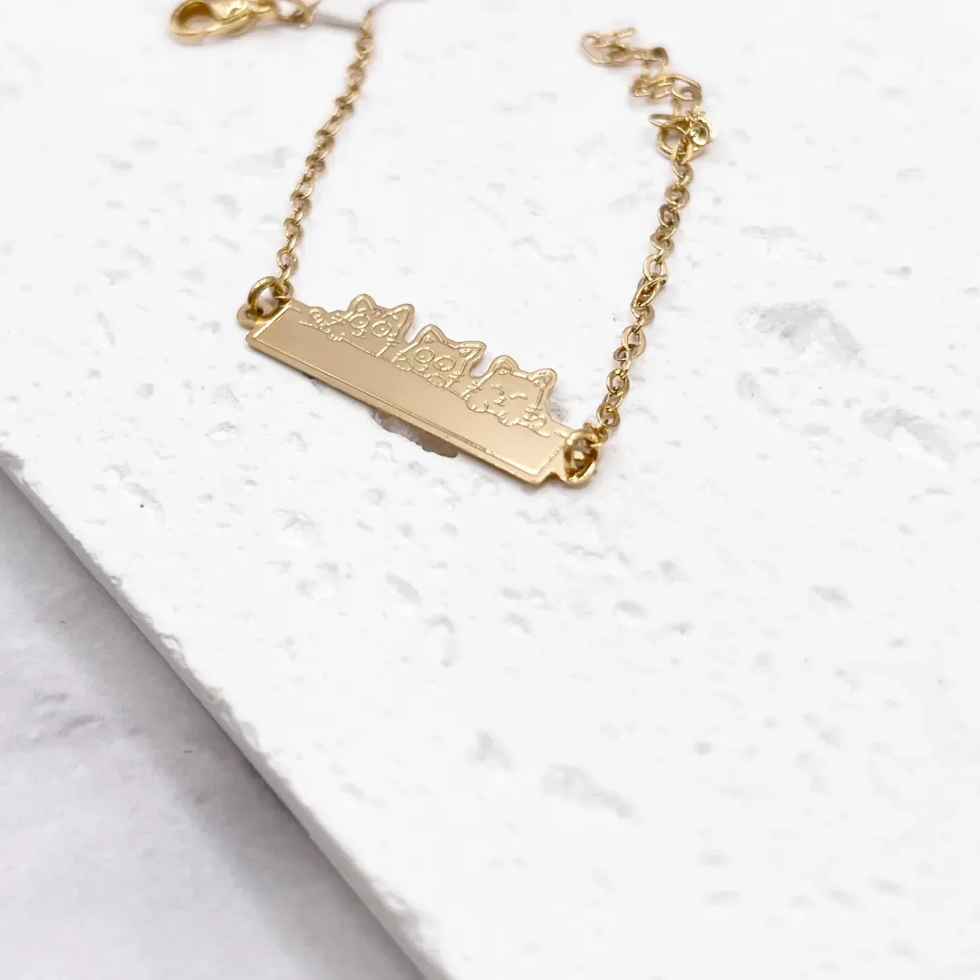 PULSEIRA INFANTIL PARA GRAVAÇÃO COM 3 GATINHOS