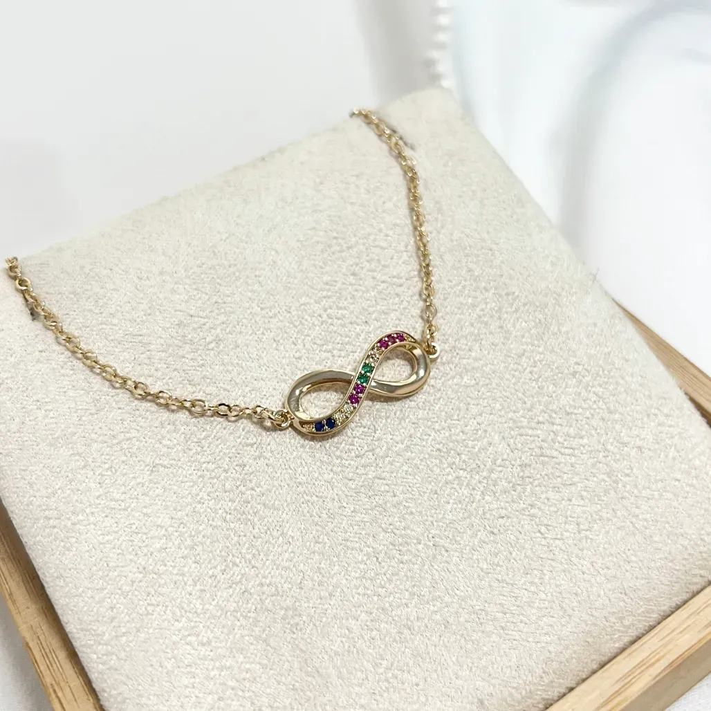 PULSEIRA INFINITO ZIRCONIAS COLORIDAS