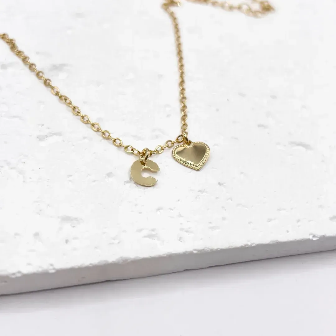 PULSEIRA LETRINHA COM CORAÇÃO CHAPA - C