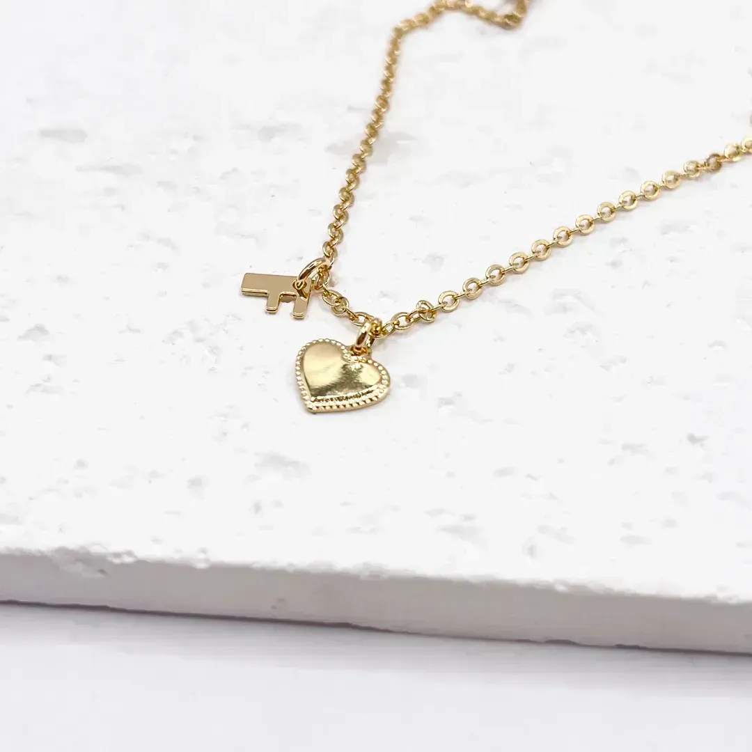 PULSEIRA LETRINHA COM CORAÇÃO CHAPA - F