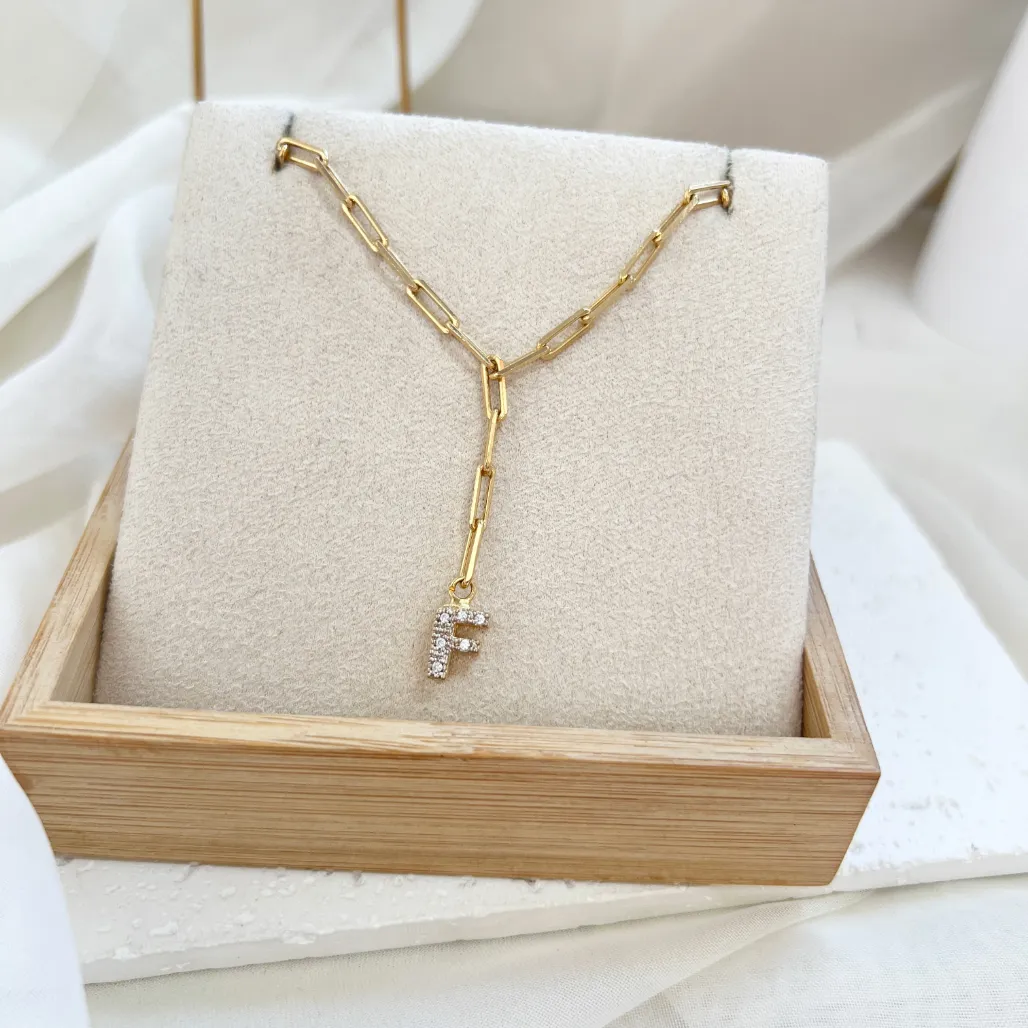 COLAR CARTIER GRAVATA COM LETRA - F