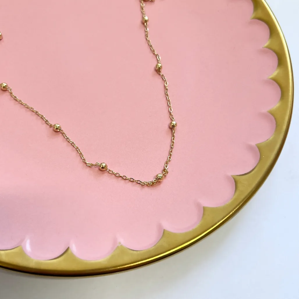 COLAR CHOKER BOLINHAS 40CM