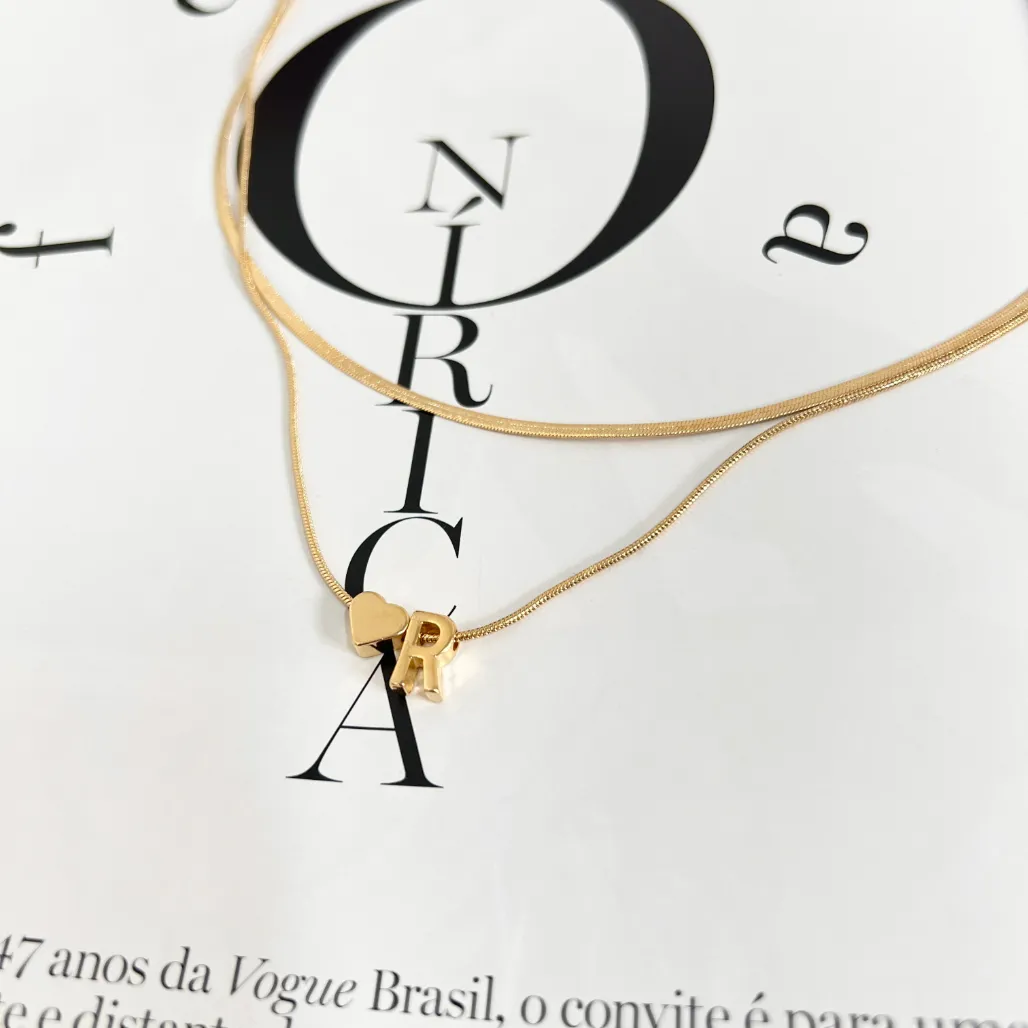 COLAR DUPLO COM LETRA - R