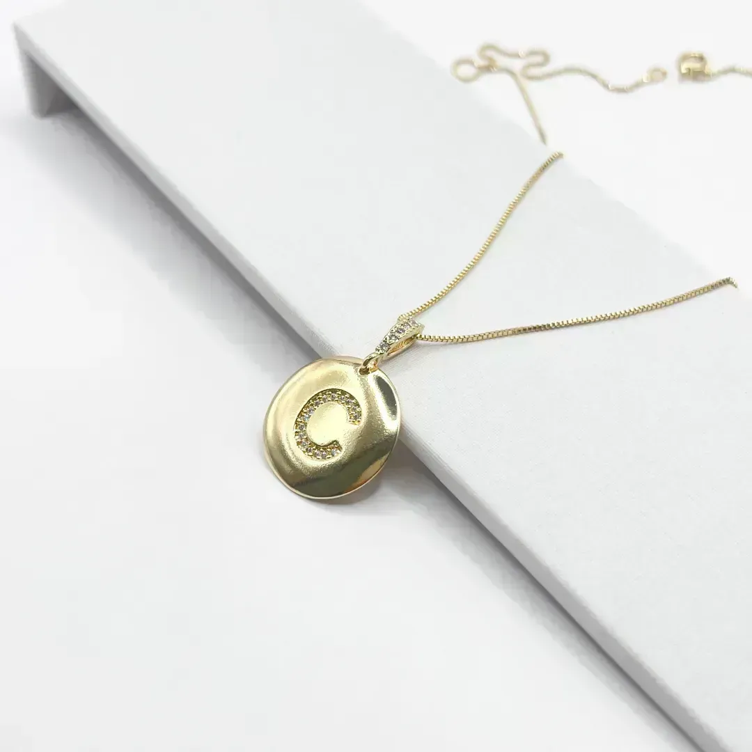 COLAR MEDALHA LETRA C 70CM