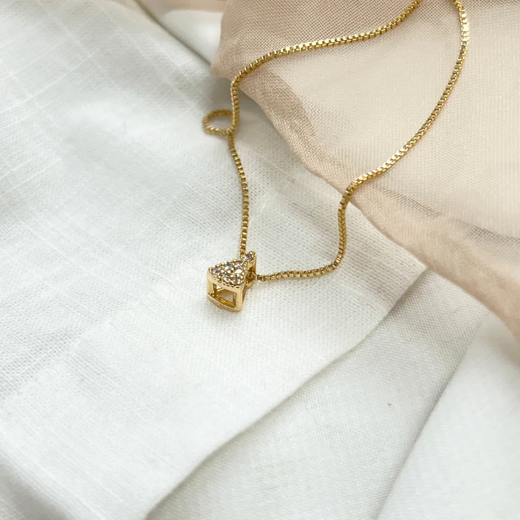COLAR MINI NOSSA SENHORA DE APARECIDA CRAVEJADA