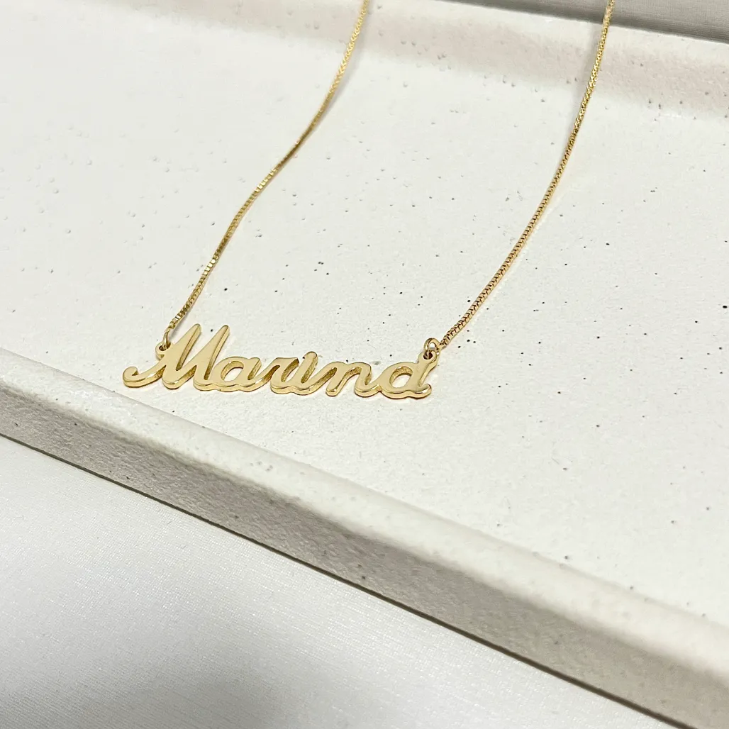 COLAR NOME RÉPLICA DE OURO - MARINA