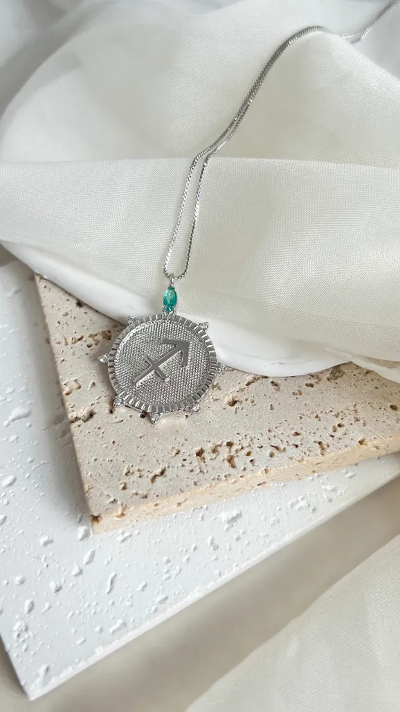 COLAR SIGNO SAGITÁRIO COM PEDRINHAS