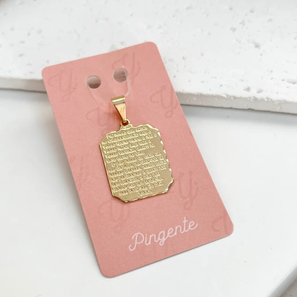 PINGENTE PLACA PAI NOSSO