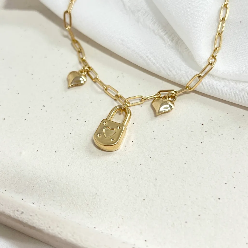 PULSEIRA CARTIER COM CADEADO E CORAÇÕES