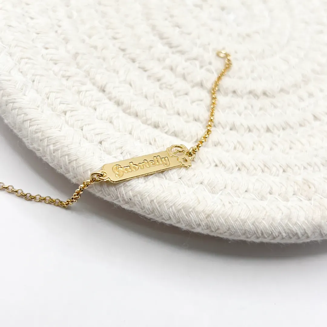 PULSEIRA INFANTIL DE NOME COM MENINA - GABRIELLY